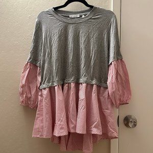 t-shirt blouse combo